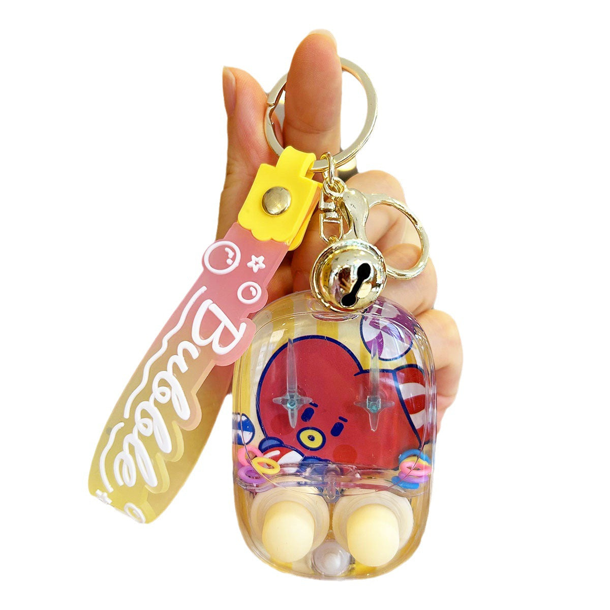 Wholesale Soft Rubber Cartoon Toy Ring Game Machine Key Chain